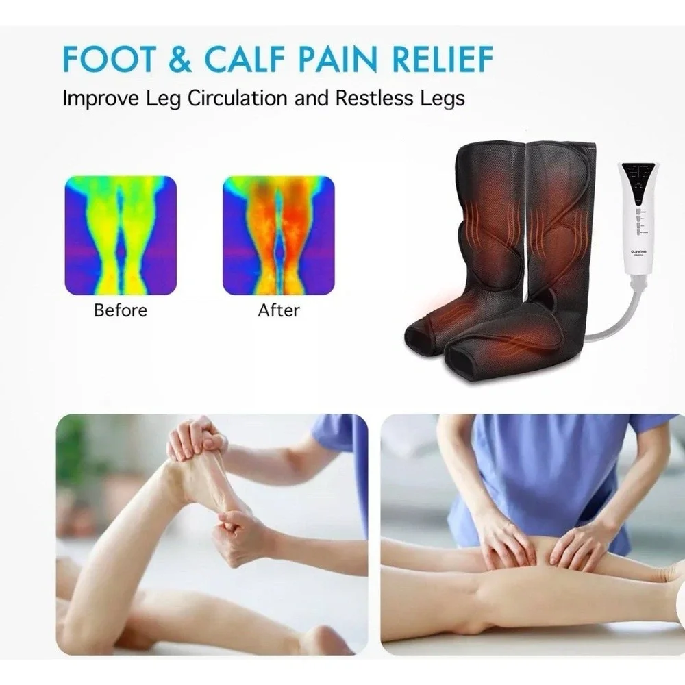 QUINEAR Leg Massager with‎ Heat and Compression Sequential Compression Device